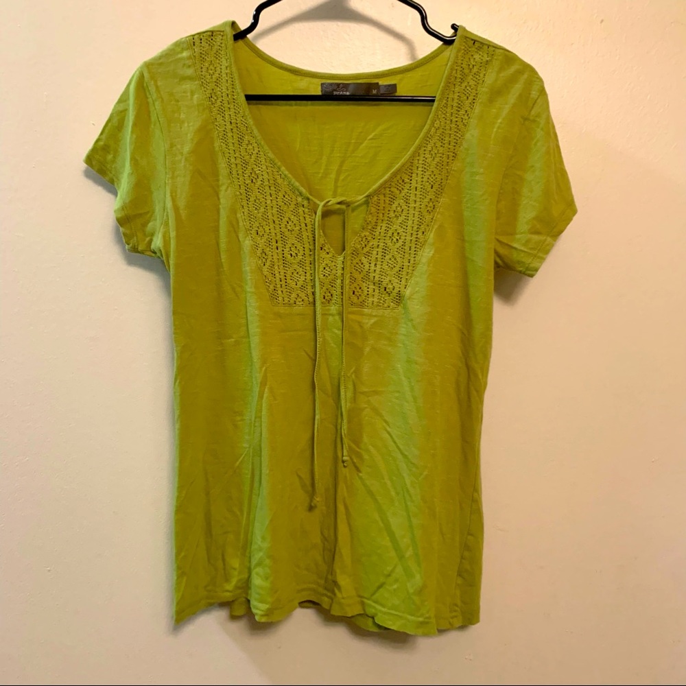 PrAna Medium Green Tie Top